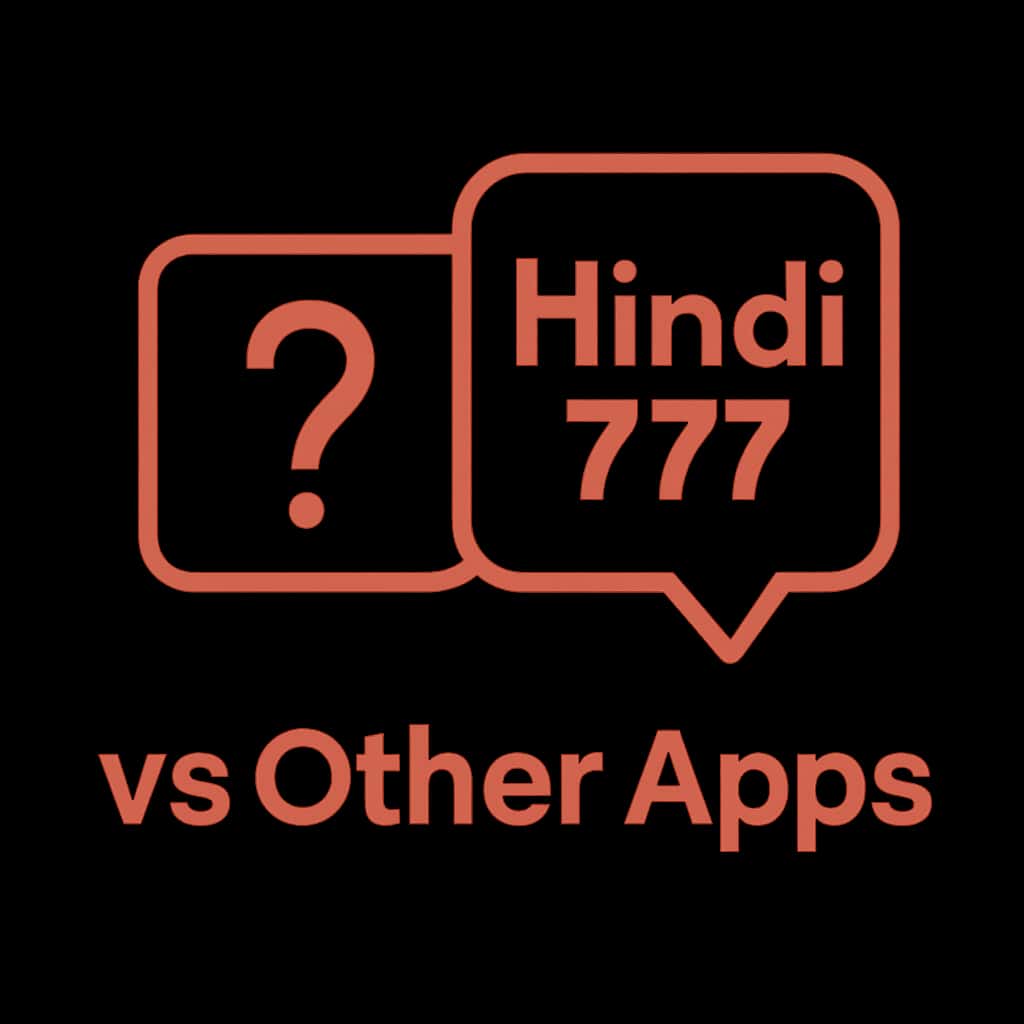 Badge for Hindi777 vs Other Apps comparison.