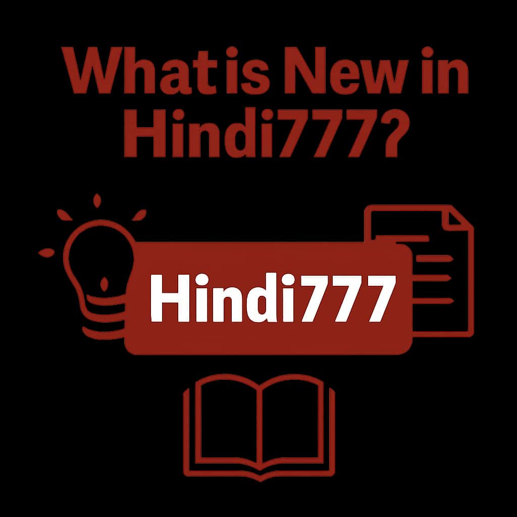 Illustration highlighting new features in Hindi777.