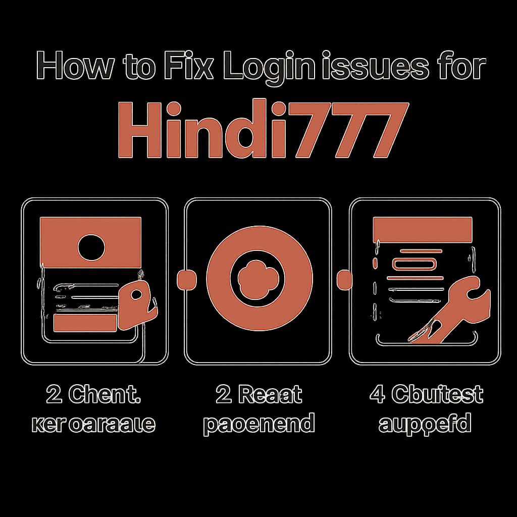 Illustration detailing troubleshooting steps for Hindi777.