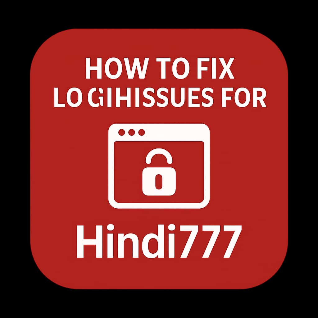Icon representing troubleshooting steps for Hindi777 login issues.