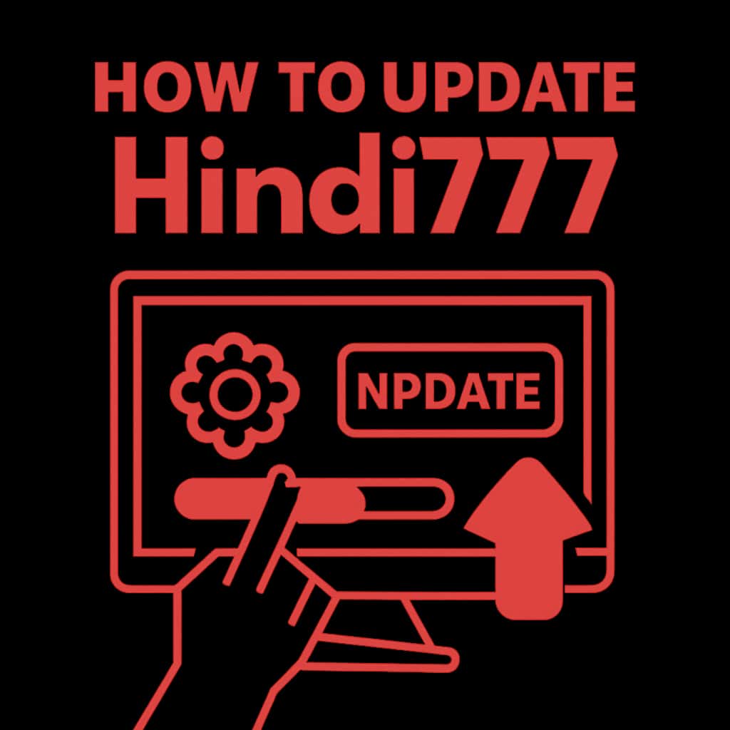 Diagram illustrating the steps to update Hindi777.