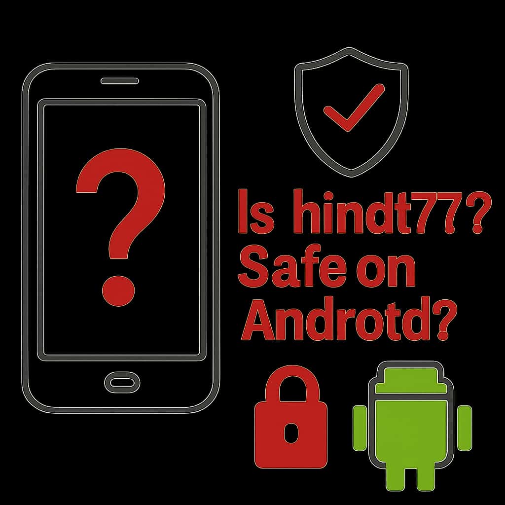 An educational diagram on the safety measures for using Hindi777 on Android.