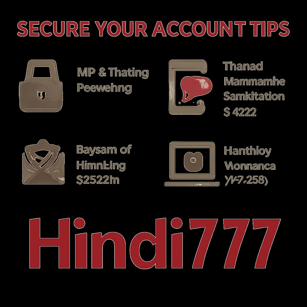 An educational diagram on how to secure your Hindi777 account.