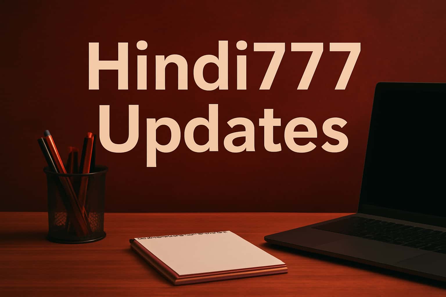 Illustration showcasing updates related to Hindi777 with the title prominently displayed.