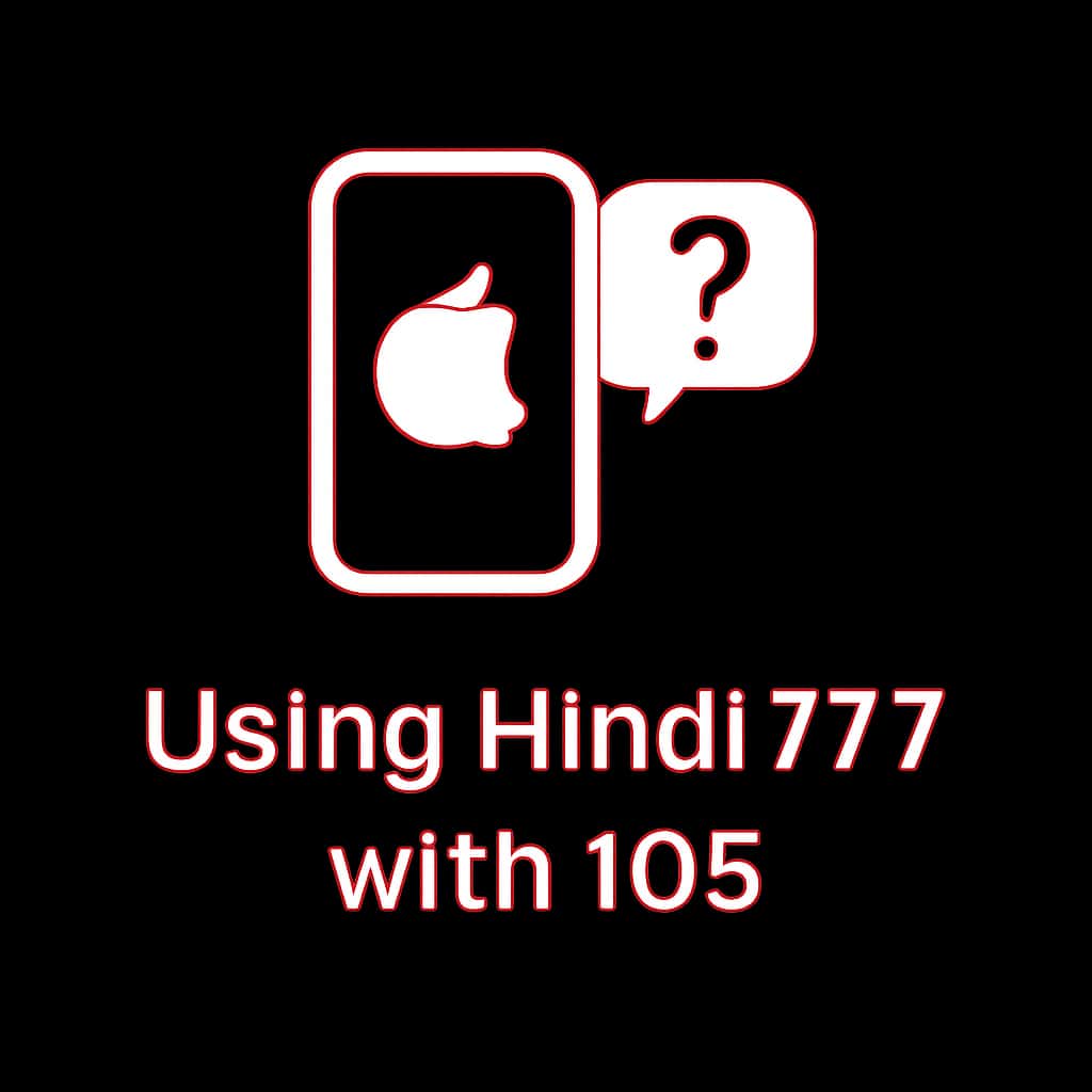 Icon representing the guide on using Hindi777 with iOS.
